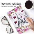 thumbnail image 5 of Allytech Lenovo Tab M10 HD 10.1 Case 2nd Gen TB-X306X TB-X306F, PU Leather Slim Fit Auto Sleep Wake Protection Flip Kickstand Case Cover for Lenovo Tab M10 HD 2nd Gen 2020 Released, Butterfly Tower, 5 of 6