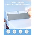 thumbnail image 5 of Parojati 20x54 Inch Cooling Body Pillow, Shredded Memory Foam Pillow with Hexagonal Pattern, Cold Touch Fabric, Support for Side Back Stomach Sleepers, Removable Washable Cover, Dark Grey, 5 of 6