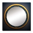 thumbnail image 2 of Designart "Holy Blue Divine Geometry Emblem I" Modern Geometric Square Mirror For Wall Decor - Large Gold Square Mirror Printed Wall Decor - Modern Square Living Room Mirror, 2 of 5