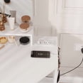 thumbnail image 4 of TROPOW Corner Vanity Desk and Stool, Corner Makeup Vanity with LED Lighted Mirror Charging Station and Cabinet for Bedroom,White, 4 of 6