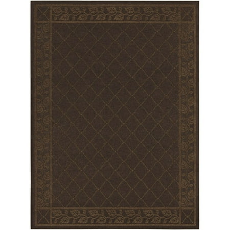 Garden Party Carriage House Indoor/Outdoor Rug, Espresso, 8'2" x 10'5"