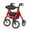 Modena Red, variant on Comodita Uno All Terrain Heavy-Duty Rollator with a 16" Wide Verona Orthopedic Seat Modena Red