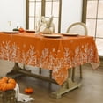 thumbnail image 2 of Nappe d'Automne Rectangulaire 60x102 Pouces, Nappes de Décoration de Fleurs Sauvages Orange de l'Action de Grâce et Récolte d'Automne, Nappe de Style Ferme Résistante aux Taches pour Souper/fête des Fêtes, 2 of 7