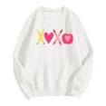 thumbnail image 6 of Valentine's Sweatshirt for Women 2026 Love Heart Graphic Pullover Crewneck Long Sleeve Tops Valentines Sweatshirt White XXL, 6 of 6