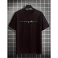 thumbnail image 1 of Men'S Black Cotton Patterned Jazz Style Saxophone Design with Colorful Notes Printed pattern short-sleeved shirt, 1 of 5