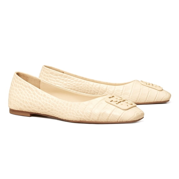 Tory Burch Womenās Georgia Ballet Flat (New Cream)
