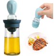thumbnail image 1 of Botella de aceite con cepillo de silicona, dispensador de aceite de oliva para cocina, botellas de condimentos 2 en 1 para asar a la parrilla, pasta (azul), 1 of 5