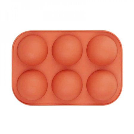 

Moresave 1Pc Cake Mold 6 Holes DIY Ball Sphere Mold Silicone Cake Chocolate Candy Mould Kitchen Baking Jelly Mold Brick Red
