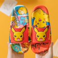 thumbnail image 1 of Zapatillas de Pokémon Pikachu para niños y niñas, zapatos de Cosplay de Anime, sandalias de playa suaves, chanclas planas, zapatos de figuras de dibujos animados, Verano qym unisex, 1 of 2