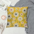 thumbnail image 2 of PHYHOO  Hello Sunshine Yellow Throw Pillow Covers,  Home Sweet Home Daisy Stripes Cushion Case for Sofa Couch, 2 of 5