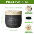 thumbnail image 2 of Ordivic 6 inch Black Ceramic Planter with Drainage Hole & Plug, Round Flower Pot for Succulents & Cactus, Indoor Outdoor for Home Office Desk, Housewarming Gift, 2 of 7