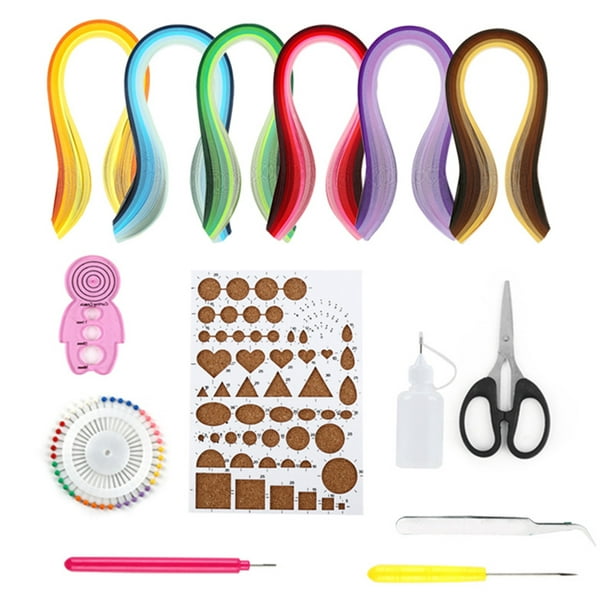 exile Unfavorable Deliberately Paper Quilling Kit Paper Quilling Tools Set With 600 Paper Strips -  Walmart.com