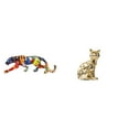 thumbnail image 1 of Estatua de gato, escultura decorativa, figura de animal, adorno artesanal, ideal para estantería, chimenea o decoración interior del hogar., 1 of 8