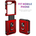 thumbnail image 3 of Allytech Rugged Case for Samsung Galaxy Z Flip5, Military Grade Protection Shockproof Cover with Metal Rotatable Ring Stand, Magnetic Car Mount Holder Case for Samsung Galaxy Z Flip5 - Red, 3 of 8