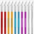 thumbnail image 1 of Paquete de 10 cuchillos, kit de cuchillos artesanales coloridos, juego de cuchillos afilados, cuchillo de precisión para manualidades, arte, corte, tallado y scrapbooking, 5.5 pulgadas, 5 colores, 1 of 4