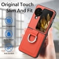 thumbnail image 6 of for Oppo Find N3 Flip Case with Ring, Slim PU Leather Protective Cover Phone Case Oppo Find N3 Flip ZH Orange, 6 of 18