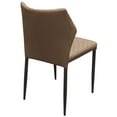 thumbnail image 5 of Milo 4-Pack Dining Chairs in Coffee Diamond Tufted Leatherette with Black Powder Coat Legs by Diamond Sofa, 5 of 8