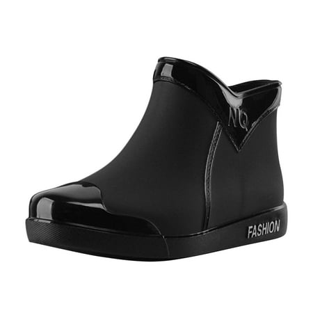 

Ladies Short Rain Boots Waterproof Garden Shoes Non Slip Ladies Comfortable Insole Fashion Lightweight Ankle Rain Boots Scrub Outdoor Work Shoes