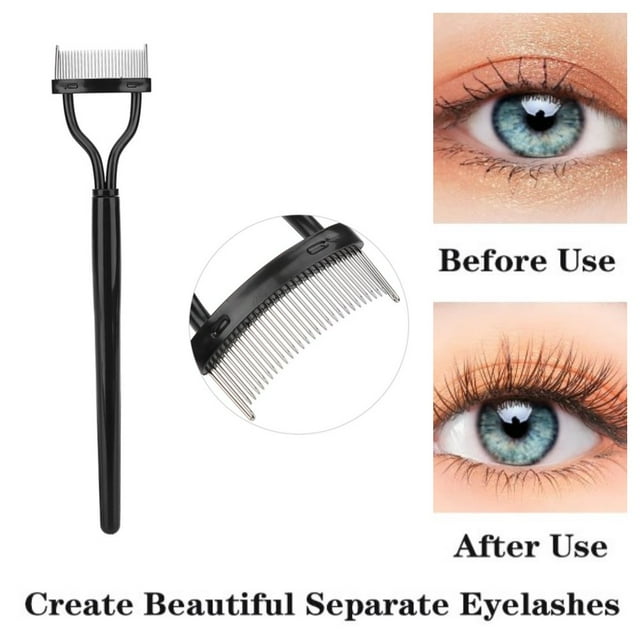 Eyelash Separator Comb Metal Teeth Eyelash Definer Comb Mascara