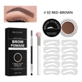 thumbnail image 1 of Juego de modelado de cejas, y niñas a prueba de sudor, 10 tarjetas de cejas, maquillaje con cepillos para cejas, juego de plantillas de sello de rojo marrón Fernando Modelado de cejas, 1 of 8