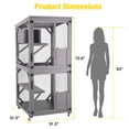 thumbnail image 5 of Aivituvin Catio Outdoor Cat Enclosure with Wheels, Scratching Post, Resting Box and Waterproof Roof for Patio or Garden, 31.5"L x 31.5"W x 70.9"H, 5 of 8
