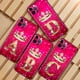 thumbnail image 2 of Funda de teléfono con letras de diamantes rosas para Apple iPhone 11, 7, 12, 13 Pro, XR, X, XS Max, 6, 6S, 8, 14 Plus, Funda suave a prueba de golpes, 14mini Fivean unisex, 2 of 2