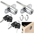 thumbnail image 1 of Office Safety Reinforced, Heavy-Duty Material Drawer Lock, Keyed Different Cabinet Plunger Locks, Wide Application For Wooden Furniture, Rust Resistant Zinc Alloy Build, Foldable, 1 of 5