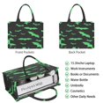 thumbnail image 2 of Large Capacity Tote Bag,Black Halloween Bats with Green Handbag Fashion Luxury Tote Bag,15.7"x13"x 5.1" Inches,Laptop Compatible, 2 of 6