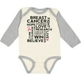 thumbnail image 3 of Inktastic Breast Cancer Awareness Month Saying Boys or Girls Long Sleeve Baby Bodysuit, 3 of 5