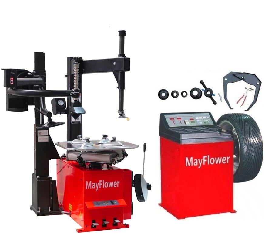 Mayflower 1.5 HP Automatic Tire Changer Wheel Balancer Combo 980 800