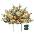 thumbnail image 3 of Prelit Planter Fillers, 27"×18" Pre-lit Artificial Christmas Tree Urn Filler, Holiday Planter with Lights, Planter Decorations for Outside, 3 of 8