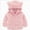 H17-Pink, variant on 2-3 Years Toddler Boys Girls Hooded Fleece Jacket Bear Hoodie Zip Up Coat Winter Warm Outwear With Pocket Pink School Hoodie