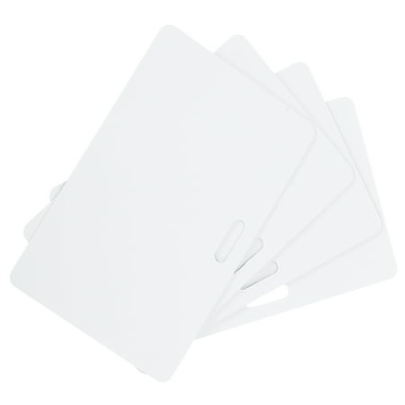 10 Pack Blank Cards 30mil ID Cards with Horizontal Slot Punch White