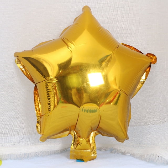 Globo de aluminio con forma de corazón y estrella de cinco puntas de 10 pulgadas Globo de película de aluminio con forma de estrella Globo decorativo para bodas y cumpleaños