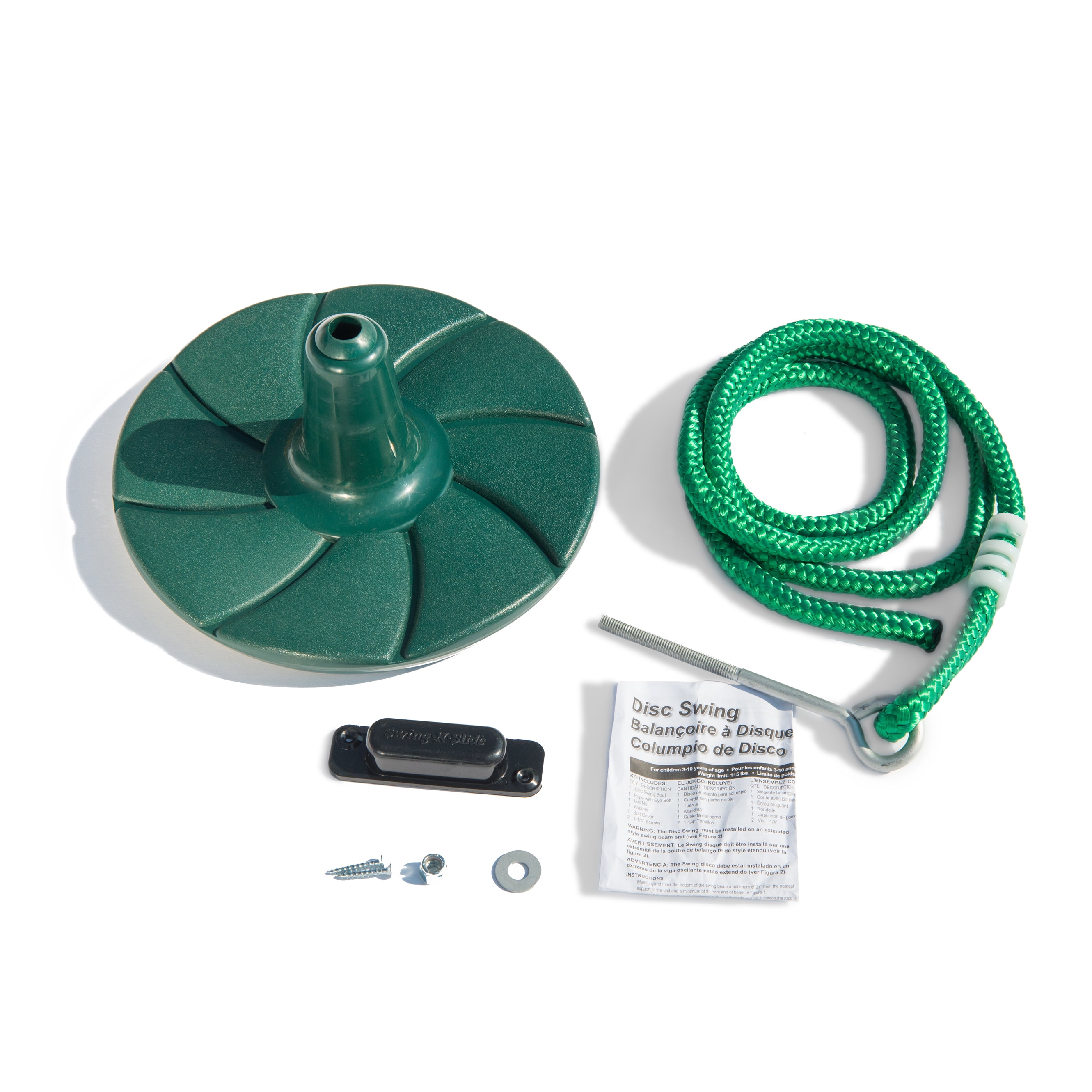 Gorilla Playsets Disc Swing - Green with Green Rope
