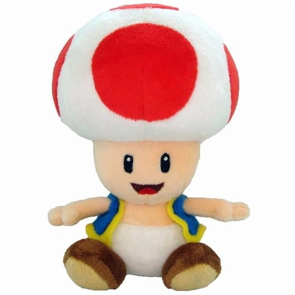 7 in. Super Mario Bros Toad Plush Doll Toy