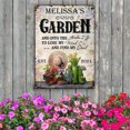 thumbnail image 1 of WREESH Personalized Garden Floral Art Find My Souls Custom Classic Metal Sign, 1 of 7