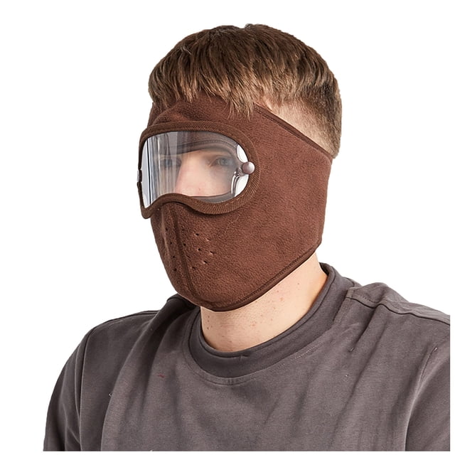 Unisex Winter Ears and Eyes Protection Outdoor Anti-fog Goggles Warm Face Mask