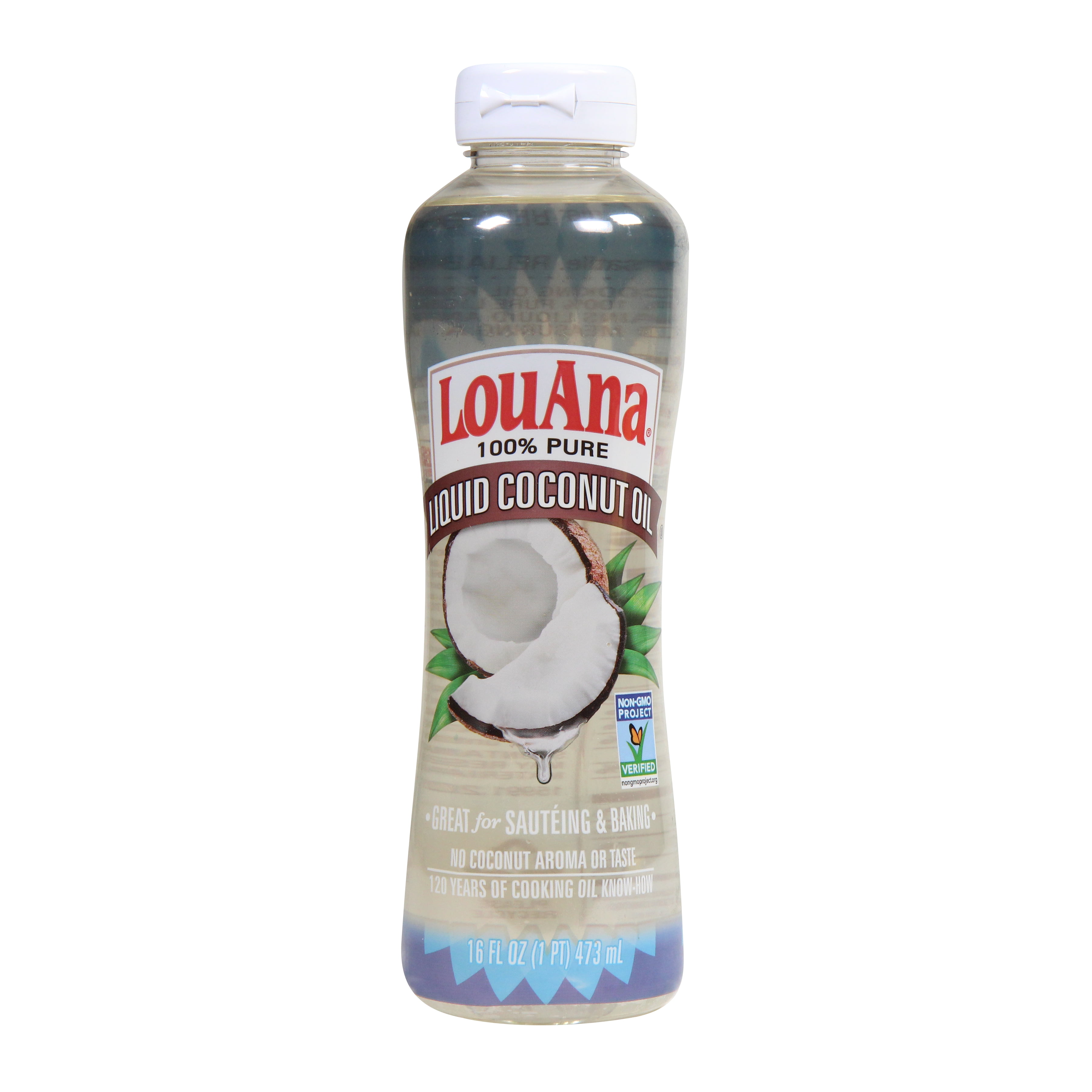 LouAna 100% Pure Non-GMO Coconut Oil, 14 fl oz for Cooking