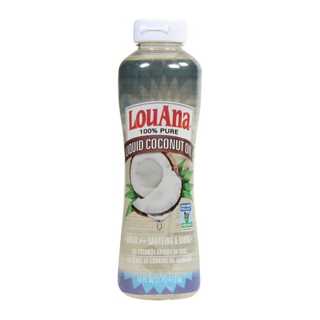 LouAna 100% Pure Liquid Coconut Oil, 16 fl oz