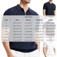 thumbnail image 3 of DayScoop Mens Big & Tall T-Shirt Solid Color T Shirt Fashion Short Sleeve Summer Casual Collared Versatile Knit Half Zipper Oversize Tops, 3 of 5
