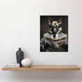 thumbnail image 2 of Alsatian German Shepherd Dog Reading Newspaper Fun Toilet Bathroom Artwork Unframed Wall Art Print Poster Home Decor Premium, 2 of 5