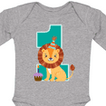 thumbnail image 4 of Inktastic First Birthday Boy Lion 1 Year Old Boys or Girls Long Sleeve Baby Bodysuit, 4 of 5