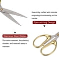 thumbnail image 4 of Uxcell 5.3" Stainless Steel Vintage Mini Scissors for Embroidery Cross Stitch Sewing Gold, 4 of 6
