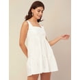 thumbnail image 3 of Moomaya Shoulder Straps Square Neck Solid Cotton Dress - Women's Trendy Dress, 3 of 9