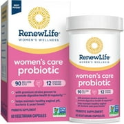 Renew Life Women's Probiotic Supplement, 30 Vegetarian Capsules, 90 Billion CFU,1 Pack