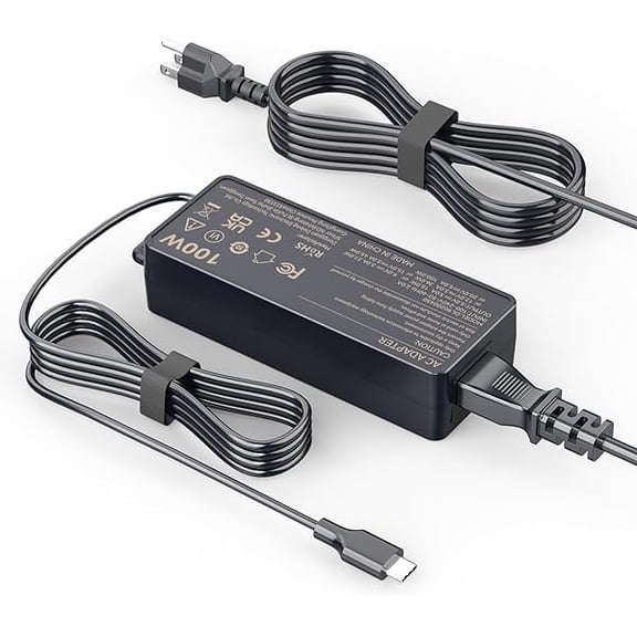 AoVoTo 100W USB C Laptop Charger, 100W Fast Charging Compatible with Lenovo HP Dell Asus Acer MacBook Huawei Samsung Type C Power Adapter Supply Supports 90W 65W 45W