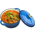 thumbnail image 6 of Hawsaiy 4.5 QT Enameled Cast Iron Dutch Oven with Lid, Nonstick Cookware for Baking, Roasting, Braising & Cooking, Dual Handles, Dark Blue, 6 of 10