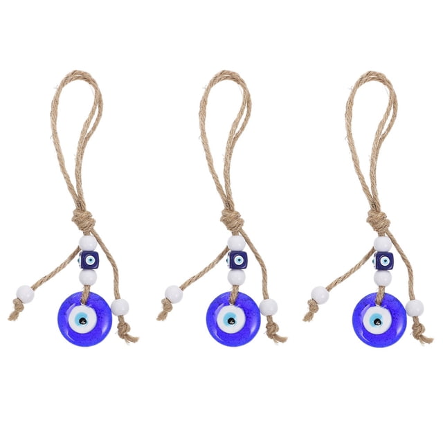 3 unids azul malvado ojo muro decoraciones colgantes de vidrio turco azul turco colgantes