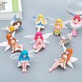 thumbnail image 2 of 8 Pieces Miniature Fairy Garden Accessories Small Fairy Figurines Hand Painted Fairies Figures Girl Fly Wing Figurines for Car Decor Fairies Garden Flower Pot Birthday Cake Topper, 2 of 6